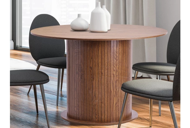 Kulatý jídelní stůl Seline, 120 cm, dub