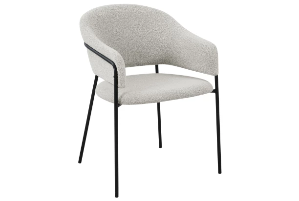 Jídelní židle Inga, šedo-béžová strukturovaná látka