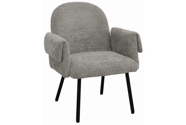 Jídelní židle Izabel, světle šedo-béžová strukturovaná látka