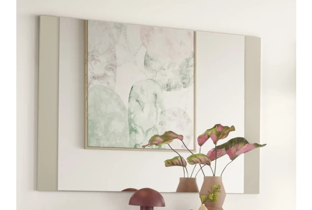 Zrcadlo na stěnu Lima 100x70 cm, béžová kašmír