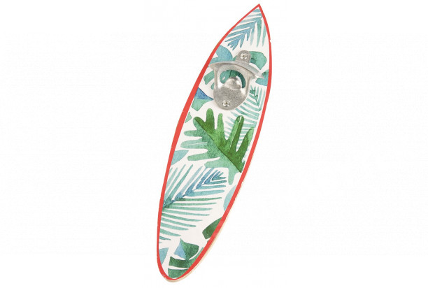 Nástěnný otvírák na láhve surfovací prkno, 34 cm