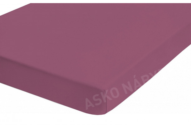 Napínací prostěradlo Jersey Castell 180x200 cm, fialové