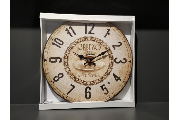 Nástěnné hodiny Espresso, 33 cm