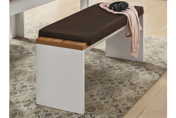 Jídelní lavice s polstrem Matera, starý dub/bílá