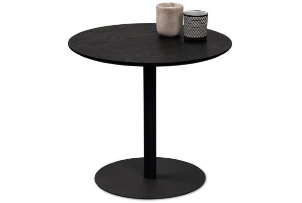 Kulatý stolek Ida, 48 cm, černý jasan