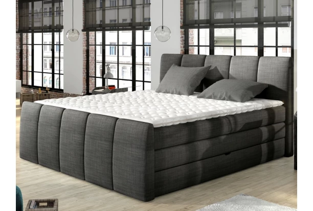 Postel boxspring Fresco 180x200 cm, antracitová látka