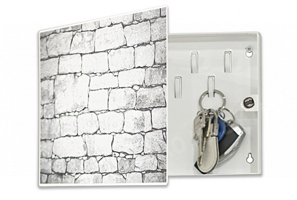 Schránka na klíče Maur, motiv bílá kamenná zeď