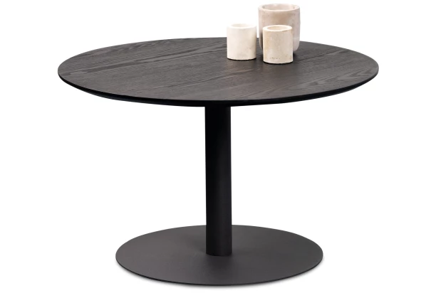 Kulatý konferenční stolek Ida, 60 cm, černý jasan