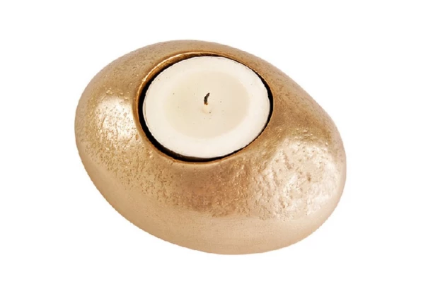 Kovový svícen zlatý