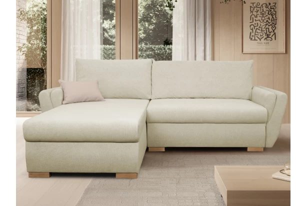 Rohová sedačka Helvetius, béžová látka