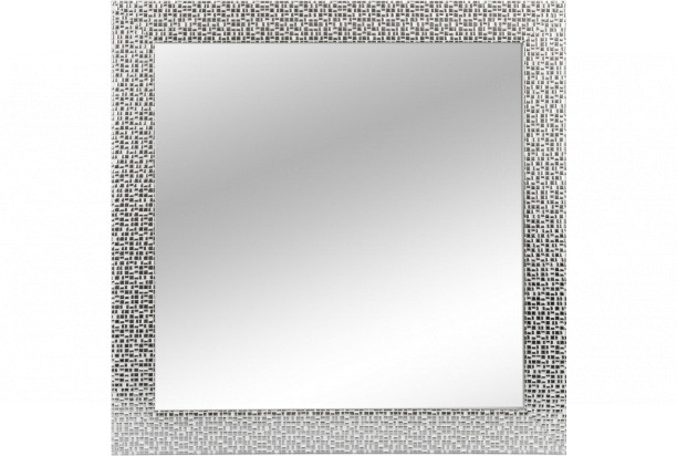 Nástěnné zrcadlo Glamour 40x40 cm, stříbrná struktura