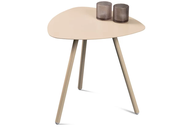 Stolek Mira, průměr 50 cm, béžový