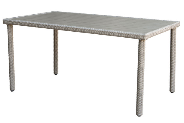 Obdélný zahradní stůl Alford 150x90 cm, béžový