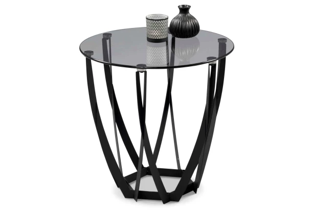 Stolek Maya, 50 cm, šedé sklo