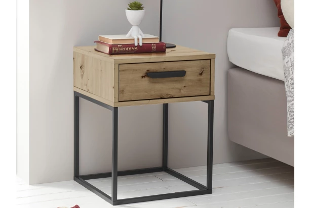 Noční stolek s 1 zásuvkou Suna, dub artisan