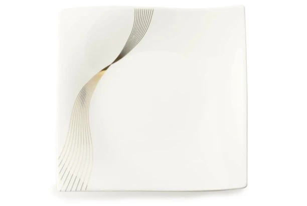 Dezertní talíř Frequency 15x15 cm, bílý