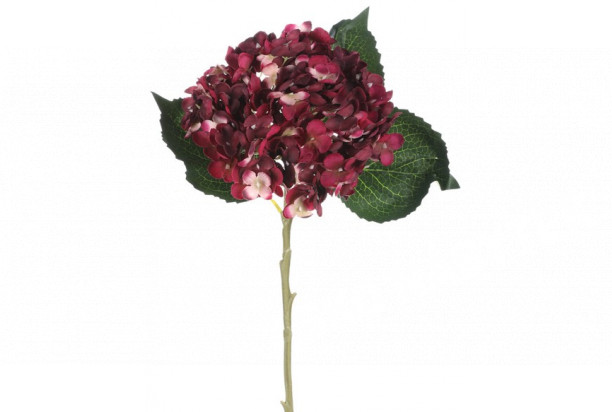 Umělá květina Hortenzie 50 cm, bordó