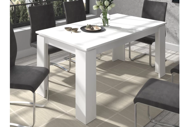 Rozkládací jídelní stůl Titan 160x90 cm, bílý