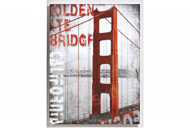 Obraz na zeď Golden Gate Bridge, nápisy