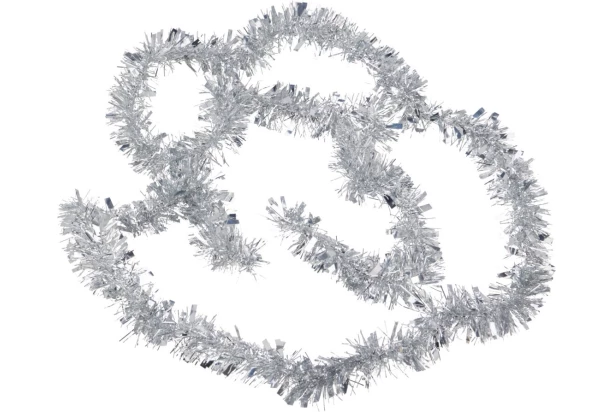 Vánoční řetěz 3 m, stříbrný