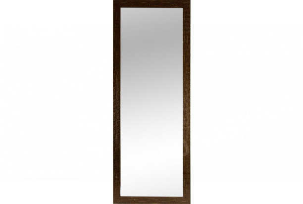 Nástěnné zrcadlo Glamour 40x120 cm, hnědá struktura