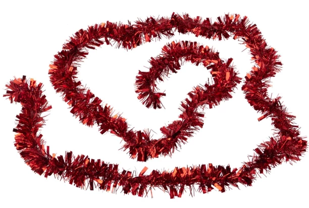 Vánoční řetěz 3 m, červený