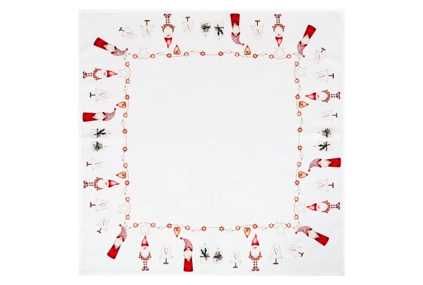 Ubrus Vánoční skřítci, 80x80 cm