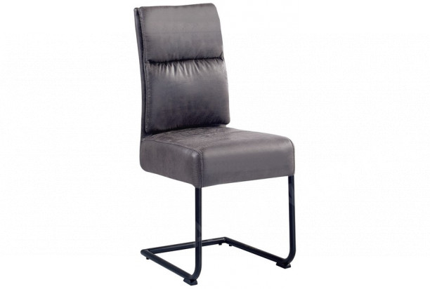 Jídelní židle Chelsea, tmavě šedá vintage látka
