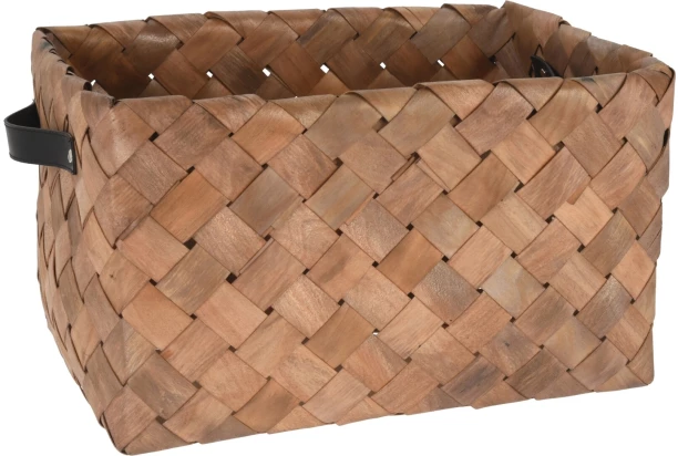 Úložný košík borovicové dřevo, 35x17 cm