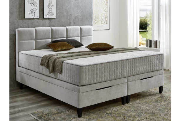 Postel Wien 180x200 cm, světle šedá látka