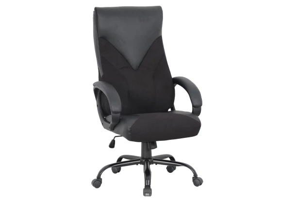 Kancelářské křeslo s područkami Sabina, černá ekokůže/černá látka