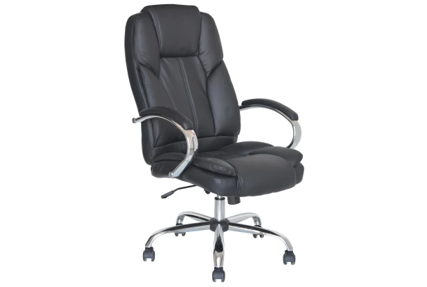 Kancelářské křeslo Vicenzo, černá ekokůže, extra nosnost