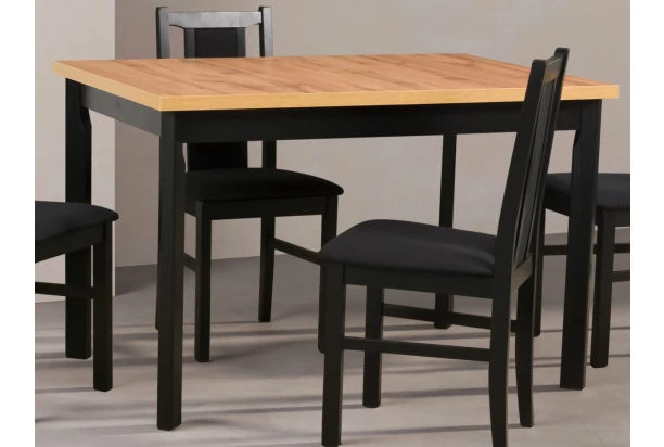 Obdélný jídelní stůl Molena 140x80 cm, dub artisan/černý