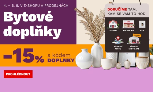 15 % na bytové doplňky 4-6-9-2026