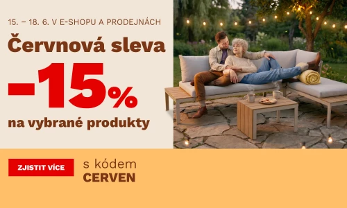 Červnová sleva 15 % na vybrané produkty 15-18-6-2026