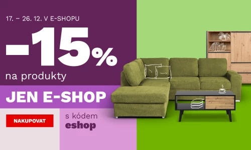 15 % na produkty jen v e-shopu 17-26-12-2025