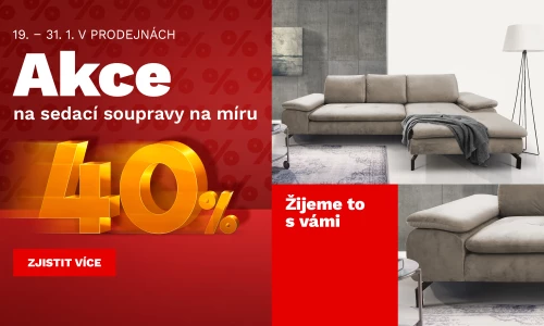 40 % na sedačky na míru 19-31-1-2026