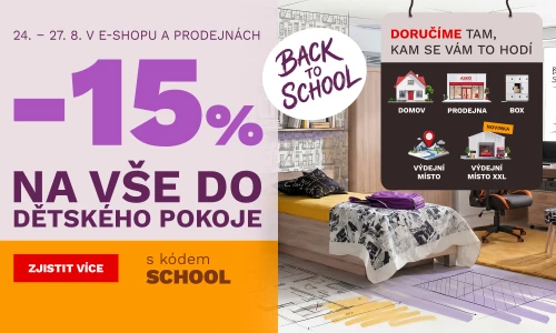 15 % sleva na vše do dětského pokoje 24-27-8-2026