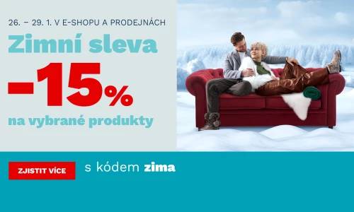 Zimní sleva 15 % na vybrané produkty 26-29-1-2026