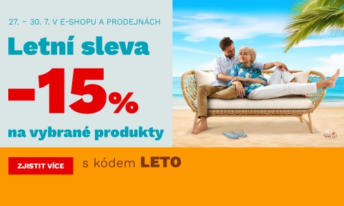 LETNÍ SLEVA 15 % na vybrané produkty 27-30-7-2026