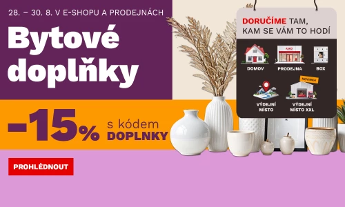 15 % na bytové doplňky 28-30-8-2026