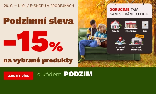 PODZIMNÍ SLEVA 15 % na vybrané produkty 28.9. - 1.10. 2026