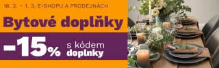 15 % NA BYTOVÉ DOPLŇKY