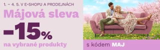 Májová sleva -15 % na vybrané produkty