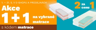 Akce 1 + 1 na vybrané matrace