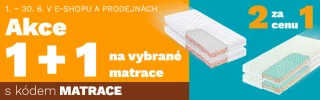 Akce 1 + 1 na vybrané matrace