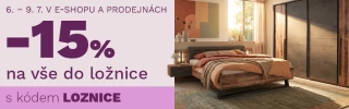 -15 % NA VŠE DO LOŽNICE