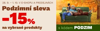Podzimní sleva 15 % na vybrané produkty