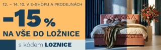 -15 % NA VŠE DO LOŽNICE
