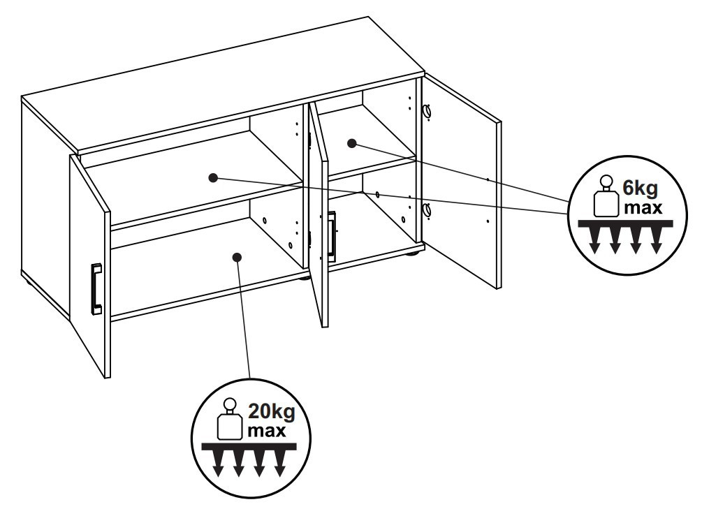 Skříňový nástavec Nitro 105 cm, bílý | ASKO - NÁBYTEK